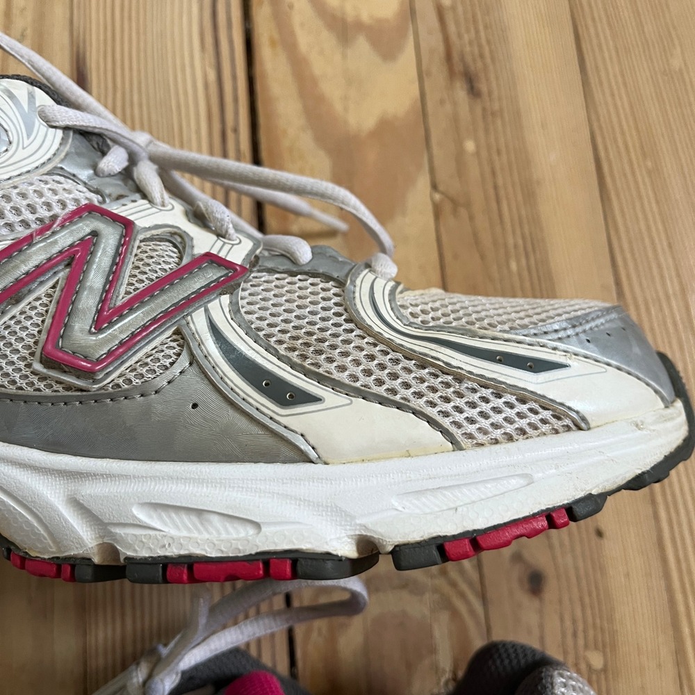 New Balance 470 Womens 10 Silver White Pink Y2K Mesh Athletic Running Shoes - Picture 10 of 11